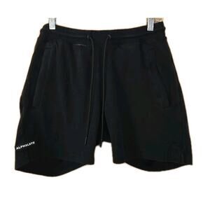 ALPHALETE Athletics Men's Black Training Gym Workout Running Shorts Medium